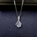 MECYLIFE Stainless Steel Shaped Mermaid Tail Cubic Zircon Necklace Pendant Jewelry Wedding Necklace Jewelry Bridal