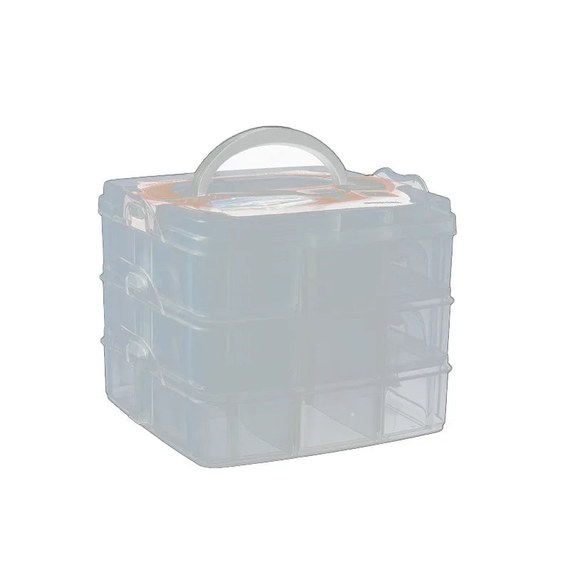 Transparent Plastic Makeup Organizer Jewelry Storage Box Removable Storage Case Toys Organizer Finishing Box