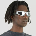 Fashion Steampunk Sunglasses Women Men Glasses Colorful Y2K Sun Glasses Mirror Sports Frame UV400