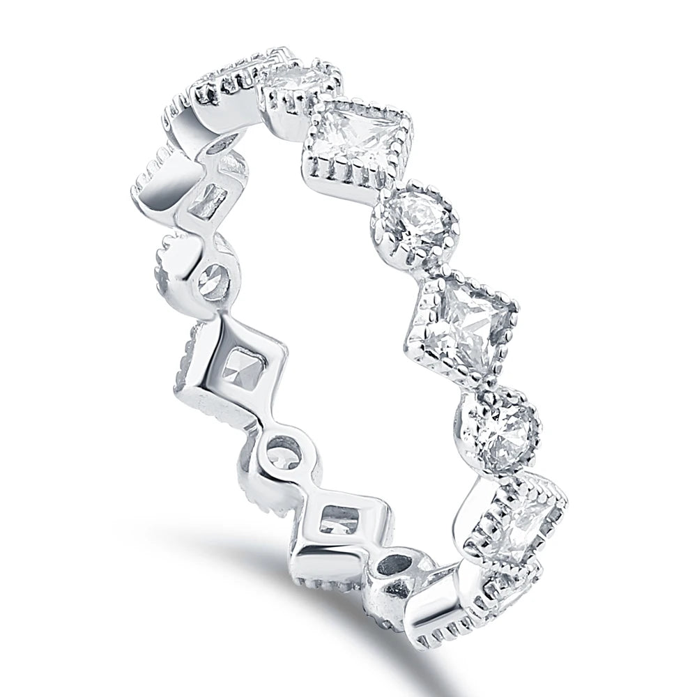 Ready to Ship New Fashion Silver 925 Jewelry for Women Wedding Promise Party Rings