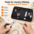 8PCS/Set Jewelry Making Supplies Kits Jump Ring Opener Awl Thread Thread Scissors Jewelry Making Pliers Tool Kit for Jewelry