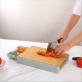 Home Multi-Functional Thick Plastic Storage Bamboo Cutting Board Drawer Type Chopping Block