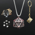 DND Factory Wholesale Unique Design Empty D20 Metal Dice Cage Necklace for Game Player
