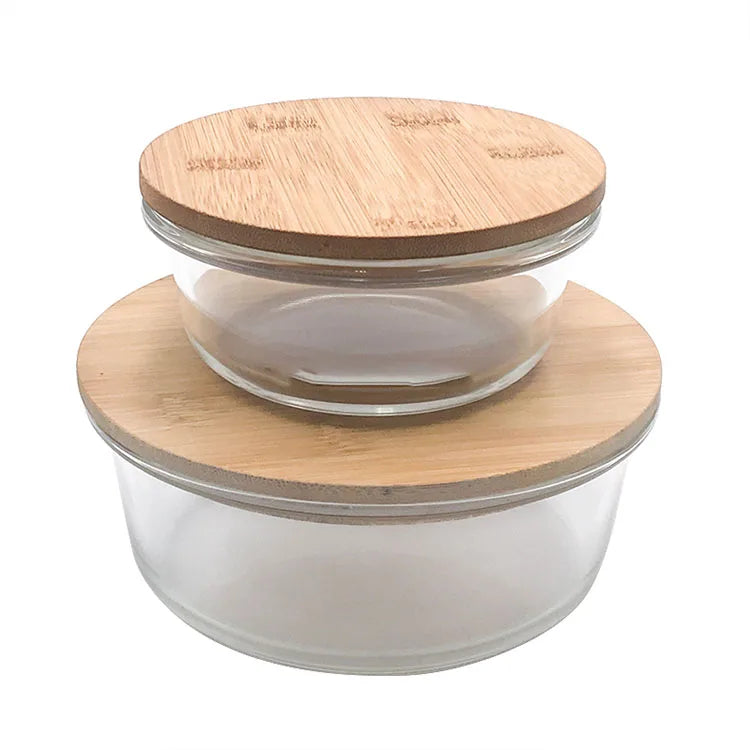 Customized Modern High Borosilicate Glass Food Container Microwave Safe Rectangle Shape Eco-Friendly 1-3L Storage Boxes Bins