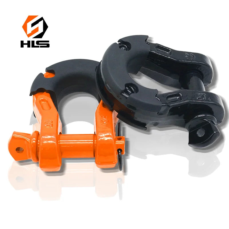 High Quality Forged Carbon Steel Bow Shackles 3/4" US Type D Shackles for Vehicle Trailer Recovery Off-Road