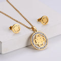 High Quality 18k Gold Plated Stainless Steel Jewelry Set Fashion Flower Jewelry Stainless Steel Jewelry Sets Simple Set for Kids