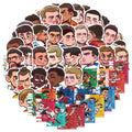 50PCS Q Version Funny Cartoon Soccer Superstar messi Football Player Ronald Sticker