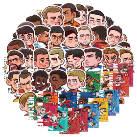 50PCS Q Version Funny Cartoon Soccer Superstar messi Football Player Ronald Sticker