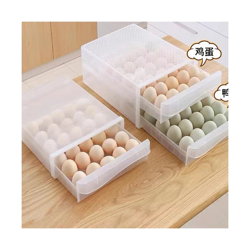 Egg Holder Countertop 60 Grid Large Capacity Egg Holder for Refrigerator Household Egg Fresh Storage Box