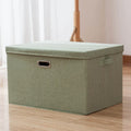 Cotton Foldable Storage Basket Clothing Organizer for Landry Drawer Closet Storage Box Bin with Lid Home Storage & Organization