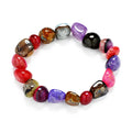 Wholesale Multicolor Irregular Agate Stone Bracelet for Daily Wear