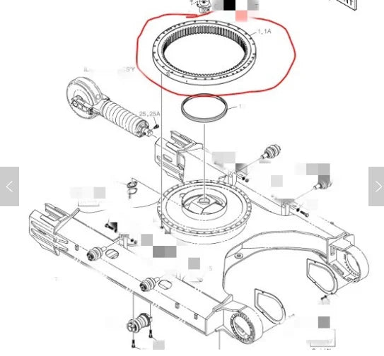 PC150-3 PC150LC-3 PW150-1 Swing Bearing PC180LC-3 PC180-3K SLEWING RING CIRCLE21K-25-21201