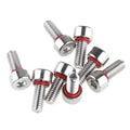 Hexagon Socket Cheese Cap Head Screw Stainless Steel 304 Sealing Screw Waterproof Screw With Rubber Washer Red Seal Ring
