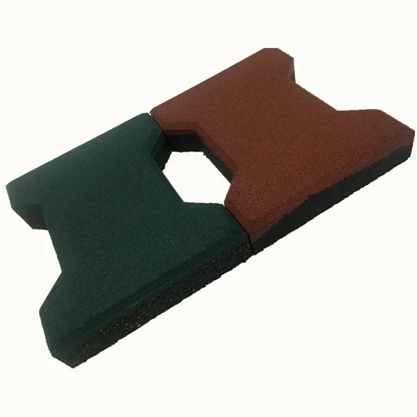 New China Safety Rubber Flooring Playground Rubber Tiles Outdoor Colorful Dog-bone Rubber Pavers