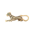 Daili Gold Leopard Brooch Brooch Set with Green and White Diamonds Handmade Lapel Pin Brooch Lapel Pins for Unisex