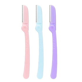 Factory Direct Multipurpose Dermaplaning Tool Foldable Eyebrow Razors Women Men Stainless Steel Blade Plastic Handle Single
