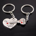 Zinc Alloy Silver Plated Lovers Gift Wedding Favors Couple My Heart I Love You Keychain Fashion Keyring Key Fob Key Chain