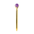 Natural Crystal Ball Ballpoint Pen Ink Black Writing Ballpen Office Student Supplies