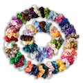 New Fashion Women Silk Satin Scrunchies Accessories Elastic Hair Bands Hair Tie Multicolor Ponytail Holder Hair Scrunchies