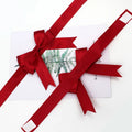 Wholesale Custom Logo Printed Floral Polyester Eco-Friendly Pull Ribbon Bow Gift Box Pre-Tied Elastic Loop for Birthday