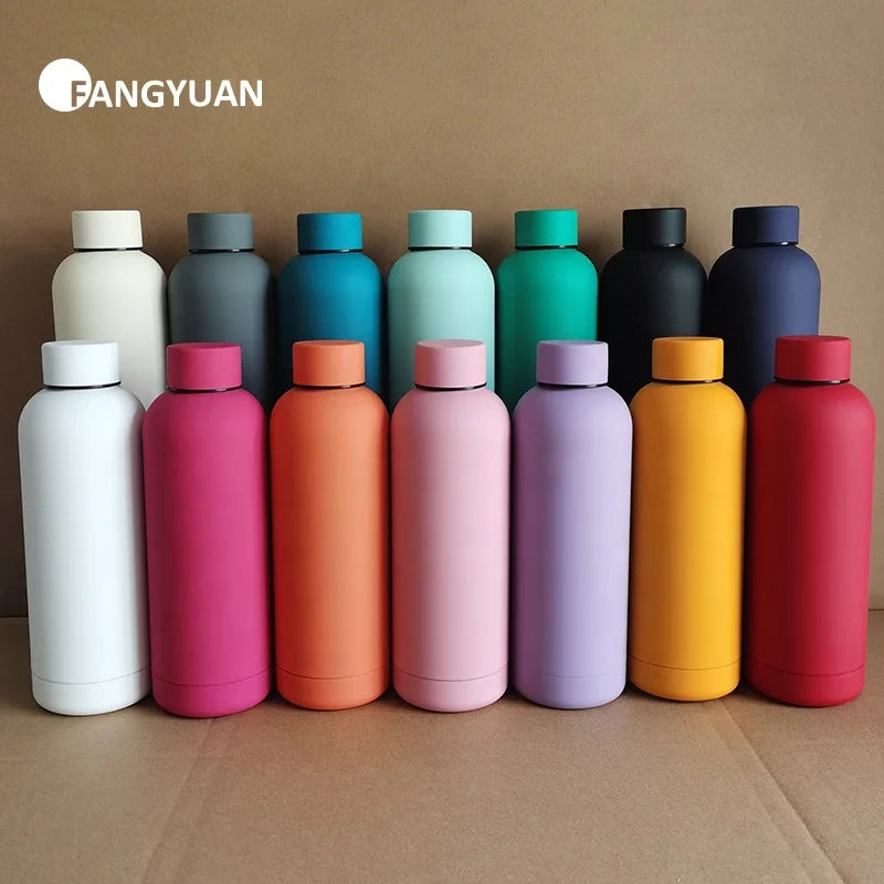 FANGYUAN Bpa-free Travel 500ml Thermos Vacuum Double Wall Stainless Steel Flask Water Bottle with Customized logo