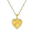 Women's Luxury Designer Stainless Steel Zircon Necklace Jewelry 18K Gold-plated Geometric Heart-shaped Pendant Necklace Gift