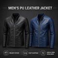 Leather Jacket Men Slim Stand-Neck PU Motorcycle Jacket Winter New Arrival Handsome Windproof Polyester Stock Ready Ship MegaBDM