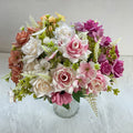 Cheap Wholesale Artificial Flowers 7 Head Curly Edges Rose Dekoration Artificial Flower