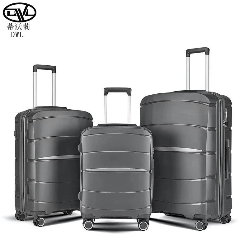 Latest Exclusivity Fresh Modern 20/24/28 Inch PP Luggage Expandable Hard Shell Unisex Business Trip Rolling Suitcase Cartoon
