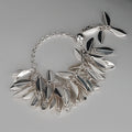 ICEBELA Jewelry Swing Grass Large Niche Designer Hula Dress Ring High Quality Classic 925 Sterling Silver Adjustable Chain Rings
