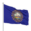 Wholesale Customized 100% Polyester Padded Handheld New Hampshire Flag Banner
