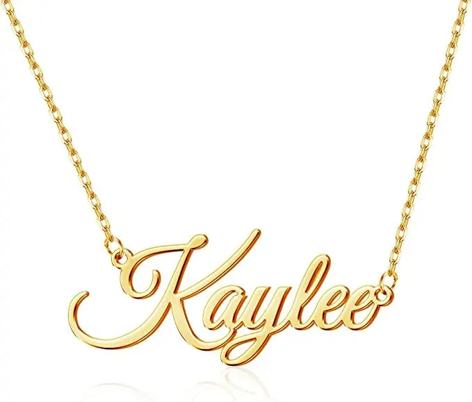 QIUHAN OEM Romantic Pendant Love Heart Personalized Jewelry for Women Custom Initial Name Necklace