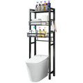 Home Toilet Holder Towel Bars Storage Iron Rack Metal 3-Tier Eco-Friendly Folding Bathroom Organizer Shelf Paper Holder 3 Hooks