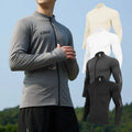 2024Sportswear Men Athletic Solid Plain Sports Coat Zipper Pocket Men Jacket Custom logo Polyester Workout Sport Gym Jackets Men