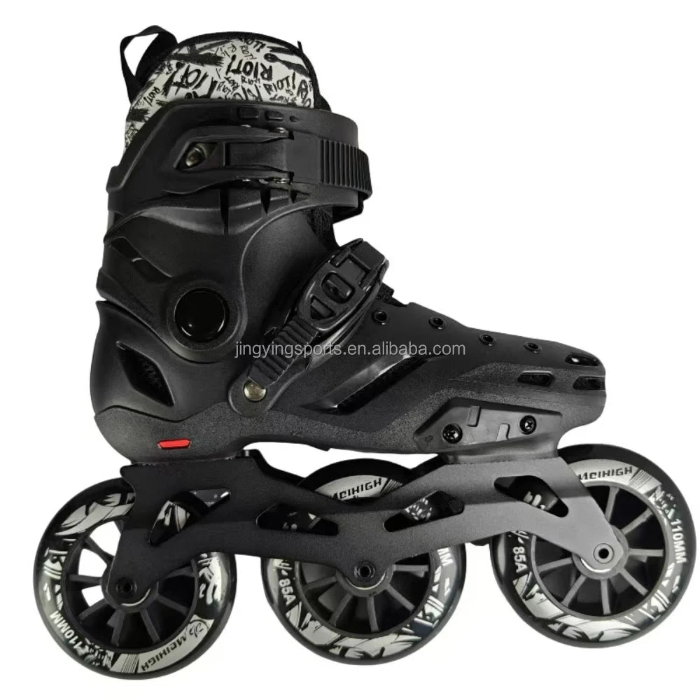 OEM/ODM 3 Wheels Inline Skates Slalom Aggresive Patines Inline Skating Roller Speed Skates Shoes for Freestyle Adult Skaters