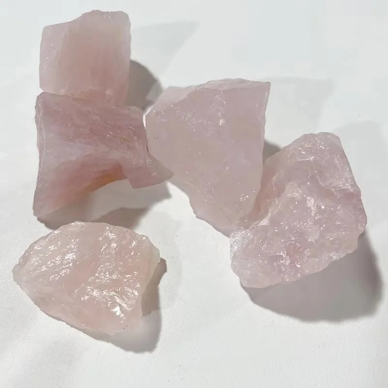 Natural Rock Irregular Rose Quartz Crystals Stones Raw Crystal Polished 3-5cm Pink High Quality Fashion Trend for Home Crafts