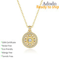 Wholesale 18k Gold Plated Anti Tarnish  Compass Pendant Fine Jewelry S925 Silver Zircon Moissanite Necklaces for Women