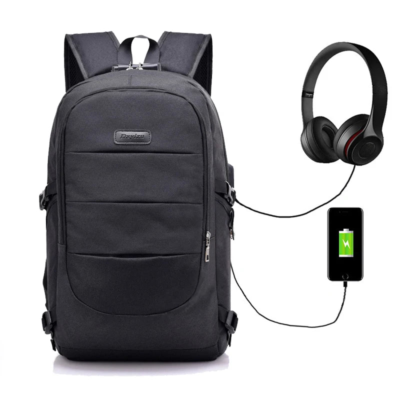 Travel  Durable Business Antitheft Bagpack 15.6 Inches Laptop Password Lock Smart USB Charging Anti Theft Back Pack With Lock
