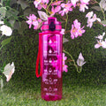 32oz Motivational Sports Water Bottle with Time Marker Times to Drink Tritan BPA Free Wide Mouth Leakproof Clear