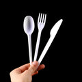 Custom Packing SCompostable Disposable Cornstarch Spoon Fork Knife Custom Wrapped Biodegradable CPLA Cutlery