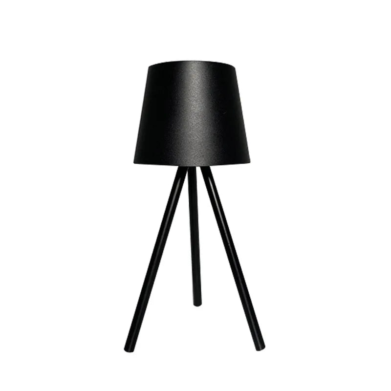 Funky Simple Led Metal Living Room Touch Rechargeable Cordless Standing Tripod Table Lamp