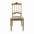 Modern Iron Napoleon Wedding Chair for Outdoor Banquets & Events Golden Color Fixed Cushion Hotel Furniture for Bars