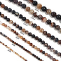 Factory Supply Wholesale Stripped Agate Persian Gulf Agate Brown Agate Beads for DIY Necklace and Bracelet