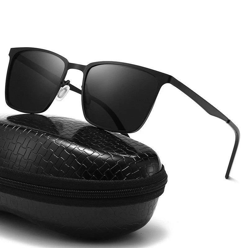 LBAshades 5015 New Men HD Polarized Sunglasses Fashionable Metal Square Sunglasses TAC Lens Outdoor Cycling Shades
