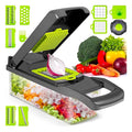 2024 Top Seller Combined Kitchen Accessories Plastic Vegetable Cutter and Hand Garlic Press Chopper Manual Operation
