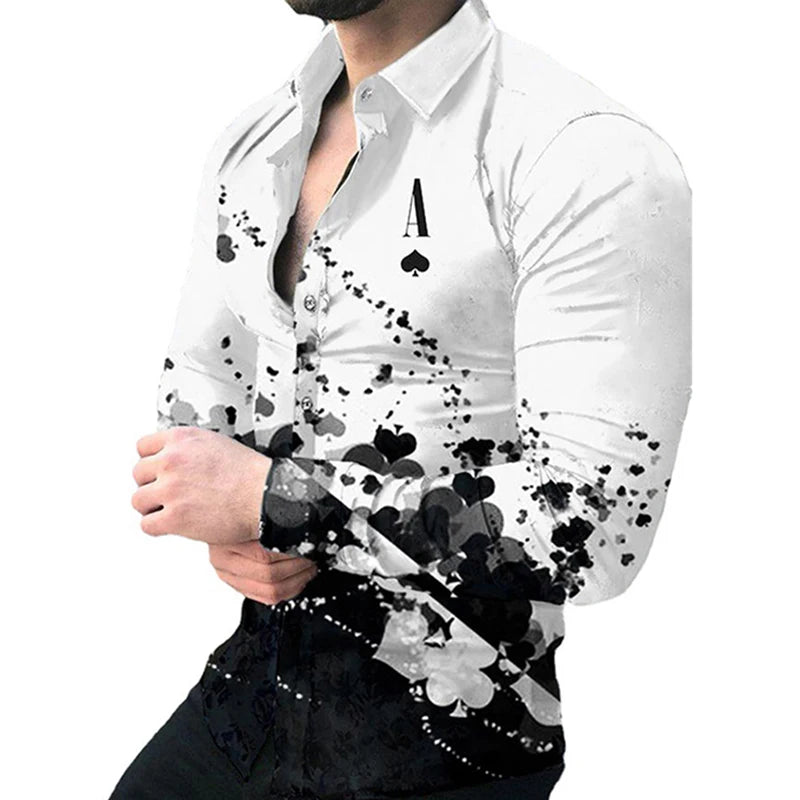 Men's Summer Casual Slim Fit Long Sleeve Single Breasted Knitted Shirt for Men