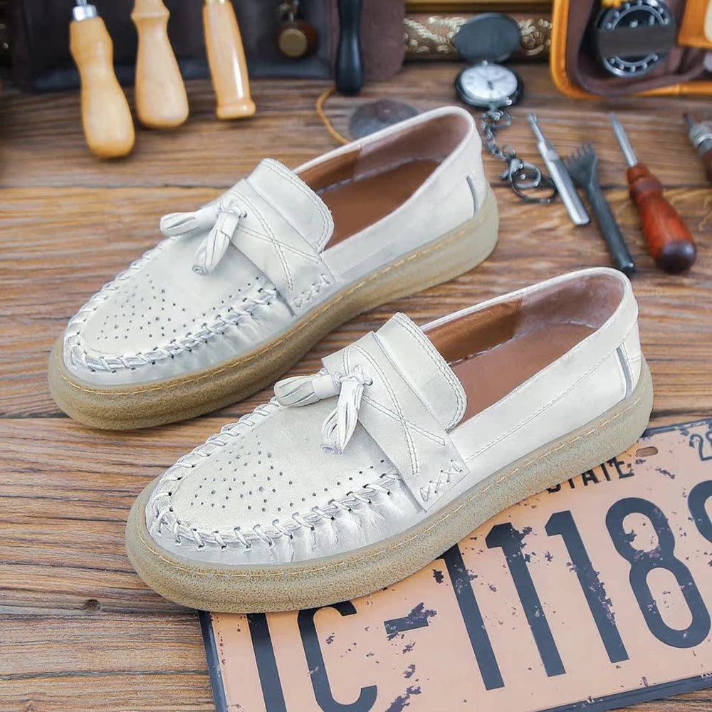 Hot Selling Top Grade Genuine Leather Men's Casual Sneakers Comfortable Cowhide Shoes for Outdoor Running for Spring Autumn