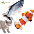 Pet Supplies Electric Floppy Fish Cat Toy Moving Kitten Kicker Fish Toy Plush Interactive Wiggle Fish Cat Toy with Catnip
