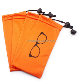 Custom Logo Microfiber Sunglasses Bag Drawstring Suede Glasses Tools Pouch For Dust
