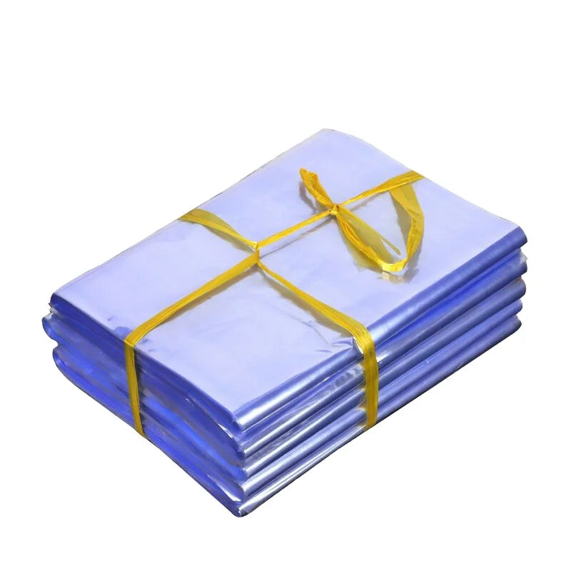 Transparent Plastic Heat Shrinkable Cosmetic Packaging Wrapping Bags Plastic PVC Shrink Wrap Bags